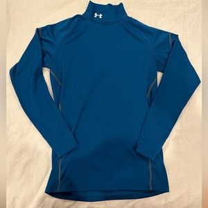Under Armour Cold Gear Fitted Mock Neck - Blue